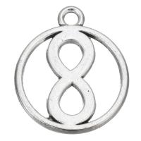 Zinc Alloy Jewelry Pendants, Round, silver color plated, fashion jewelry & DIY, silver color [