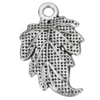 Zinc Alloy Leaf Pendants, silver color plated, fashion jewelry & DIY, silver color 