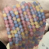 Perles de morganite, Rond, poli, DIY & normes différentes pour le choix, couleurs mélangées Environ 38 cm, Vendu par brin