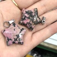 Gemstone Jewelry Pendant, Natural Stone, Star, polished, DIY 