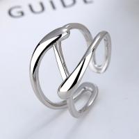 Sterling Silver Finger Ring, 925 Sterling Silver, plated, fashion jewelry & for woman & hollow 13mm [