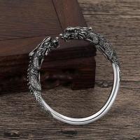 Zinc Alloy Cuff Bangle, Dragon, silver color plated, fashion jewelry & for man Approx 8.3 Inch [