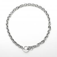 Edelstahl Schmuck Halskette, 304 Edelstahl, poliert, Modeschmuck & für den Menschen, keine, 8mm, Länge:ca. 16.54 ZollInch, verkauft von PC[