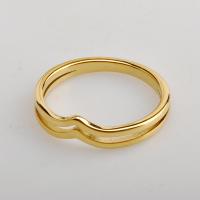 Titanium Steel Finger Ring, plated, fashion jewelry & for woman, golden [
