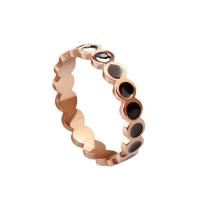 Partículas de acero anillo, chapado, diverso tamaño para la opción & para mujer & esmalte, color de rosa dorada, Vendido por UD