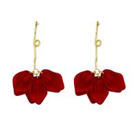Acrylic Drop Earring, Zinc Alloy, with Acrylic, petals, stoving varnish, fashion jewelry & for woman 