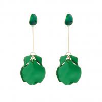 Acrylic Drop Earring, Zinc Alloy, with Acrylic, petals, stoving varnish, fashion jewelry & for woman [