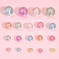 Transparent Acrylic Beads, Round, DIY mixed colors [