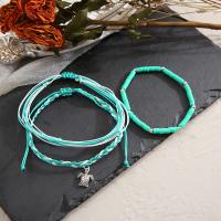 Fashion Jewelry Anklet, Zinc Alloy, with Linen, Turtle, 3 pieces & Bohemian style & for woman 