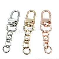 Zinc Alloy Key Clasp Finding, plated, DIY 55mm [