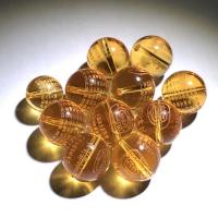 Natural Citrine Beads, Round, DIY & with letter pattern 