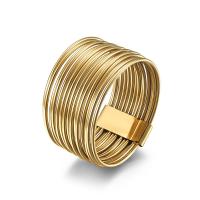 Stainless Steel Finger Ring, 304 Stainless Steel, 18K gold plated, fashion jewelry & for man 13mm [