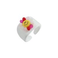 Акриловые палец кольцо, Акрил, ювелирные изделия моды & Женский, Много цветов для выбора, Inner .8cm .7cm, продается PC