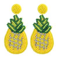 Glass Seed Beads Earring, Seedbead, with Cloth, handmade, fashion jewelry & for woman, multi-colored 