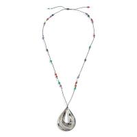 Collar De Perlas De Joyería, cordón poliéster, con Vidrio, hecho a mano, para mujer, multicolor, 53mm, longitud:54-70 cm, Vendido por UD