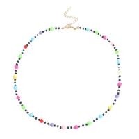 Resin Zinc Alloy Necklace, with Zinc Alloy, handmade, fashion jewelry & for woman, multi-colored cm [