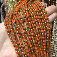 Perlas de cristal de moda, chapado en color dorado, Bricolaje & facetas, más colores para la opción, 2.5mm, longitud:aproximado 38 cm, Vendido por Sarta