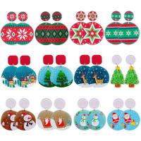 Boucles d'oreilles de Noël, Acrylique, Conception de Noël & bijoux de mode & styles différents pour le choix & pour femme, plus de couleurs à choisir Vendu par paire
