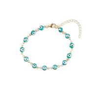 Evil Eye Jewelry Bracelet, 304 Stainless Steel, with 5cm extender chain, Vacuum Ion Plating, fashion jewelry & for woman & enamel, blue, 4mm Approx 21 cm 