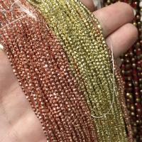 Perles hématite non-magnétique, Placage, DIY & facettes, plus de couleurs à choisir, 2.3mm Environ 38 cm, Vendu par brin[