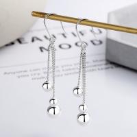 925 Sterling Silver Drop Earring, bright silver color plated, fashion jewelry & for woman 