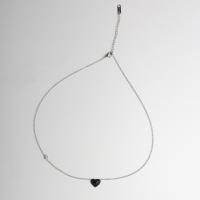 Edelstahl Schmuck Halskette, 304 Edelstahl, poliert, verschiedene Stile für Wahl & für Frau & mit Strass, keine, Länge:ca. 17.72 ZollInch, verkauft von PC[