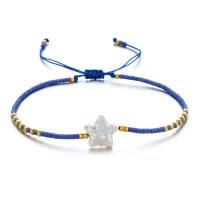 Bracelets Bijoux en verre, Seedbead, avec Cordon de noeud & perle, étoile, fait à la main, Style bohème & réglable & pour femme, plus de couleurs à choisir Environ 16-30 cm, Vendu par PC[