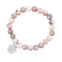 Gemstone Bracelets, Natural Stone, with Zinc Alloy & Unisex Approx 19 cm [