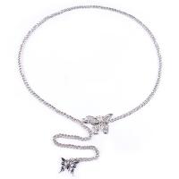 Body Chain Jewelry, Zinc Alloy, Butterfly, platinum color plated, fashion jewelry & for woman  cm 