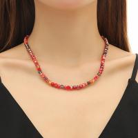 Glas Samenkorne Halskette, Seedbead, mit Kristall & Kunststoff Perlen, Modeschmuck & verschiedene Stile für Wahl & für Frau, verkauft von PC[