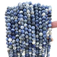 Abalorios de Sodalita, Esférico, pulido, Bricolaje & diverso tamaño para la opción, azul, longitud:aproximado 14.96 , Vendido por Sarta