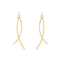 Brass Earring Clip, fashion jewelry & for woman, golden, 50mm [