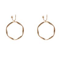 Brass Earring Clip, fashion jewelry & for woman, rose gold color [
