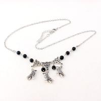 Zinc Alloy Necklace, with 5cm extender chain, silver color plated, fashion jewelry & for woman cm [