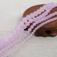 Einzelne Edelstein Perlen, Chalzedon, rund, DIY & verschiedene Größen vorhanden, violett, Länge:ca. 38-40 cm, verkauft von Strang