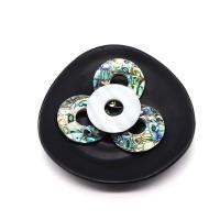 Abalone Shell Pendants, Donut, patchwork & DIY & hollow, multi-colored, 40mm 