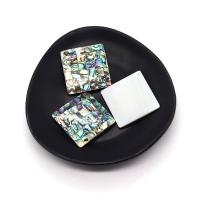 Abalone Shell Pendants, Rhombus, patchwork & DIY, multi-colored, 35mm [