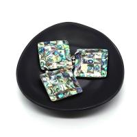 Abalone Shell Pendants, Rhombus, patchwork & DIY, multi-colored, 35mm [