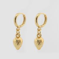925 Sterling Silver Lever Back Earring, Flower, gold color plated, fashion jewelry & for woman 
