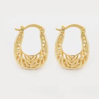 925 Sterling Silver Lever Back Earring, gold color plated, fashion jewelry & for woman & hollow [