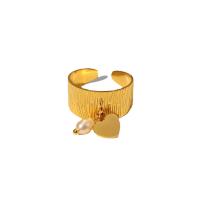 Edelstahl Fingerring, 304 Edelstahl, mit Kunststoff Perlen, 18K vergoldet, Modeschmuck & für Frau, goldfarben, verkauft von PC[
