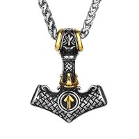 Titan Schmuck Halskette, Titanstahl, poliert, Modeschmuck & verschiedene Stile für Wahl & für den Menschen, keine, 43x35mm, Länge:ca. 60 cm, verkauft von PC[