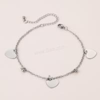 Stainless Steel Anklets Jewelry, 304 Stainless Steel, fashion jewelry & for woman, silver color Approx 30 cm [