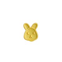 Animal Brass Pendants, Rabbit, high quality plated, DIY, gold 