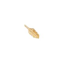Brass Leaf Pendants, high quality plated, DIY golden 