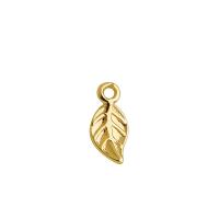 Brass Leaf Pendants, high quality plated, DIY, gold Approx 1.4mm 