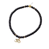 Gemstone Bracelets, Abrazine Stone, with Zinc Alloy, handmade, fashion jewelry & for woman, black cm 