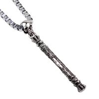 Zinc Alloy Necklace, Skull, silver color plated, fashion jewelry & for man, silver color cm 
