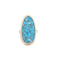 Turquoise Finger Ring, Zinc Alloy, with turquoise & PU Leather & Abalone Shell, gold color plated, fashion jewelry & for woman 3.2cm 
