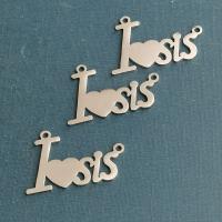 Stainless Steel Letter Pendant, 304 Stainless Steel, Alphabet Letter, plated, DIY 